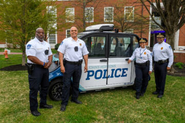 JHPD leadership with JHPD GEM vehicle